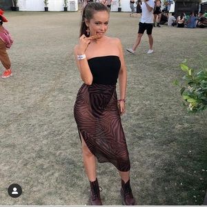 Tiger stripe sexy skirt with slit! Worn once!